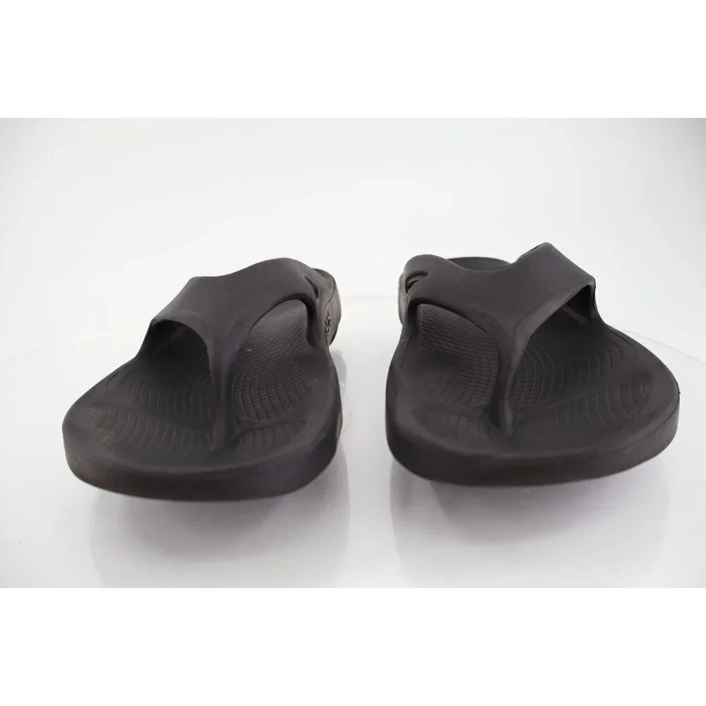 Oofos Mens OOriginal Sandal Size 11 Black Sport Recovery Shoe Thong Slide Comfy